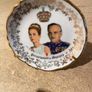 Vintage miniture plate of princess Grace & P Rainier Image 2