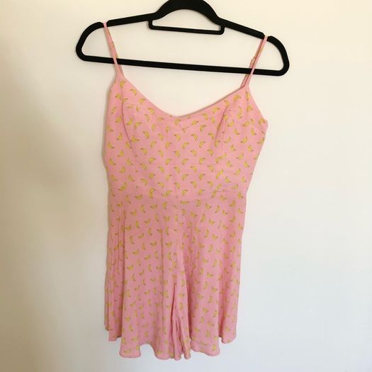Zara banana print romper