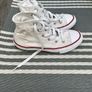 Kids White Converse UK12 Image 3