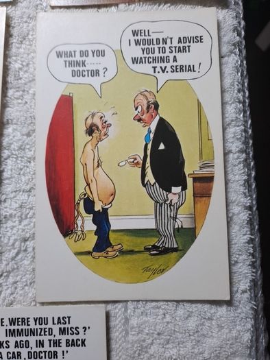 5 Bamforth Doctor saucy postcards (2)