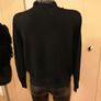 Women's Cardigan Black Organza Floral Trim Image 4