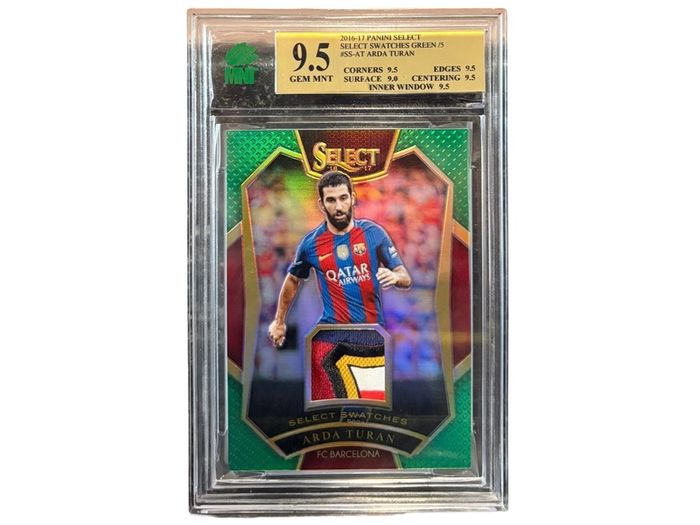9.5 Gem Mnt 2016-17 Panini Select Select Swatches Green /5 #ss-at Arda Turan