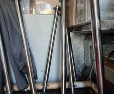 Commercial Chrome Caf Barrier System  Posts, Bas