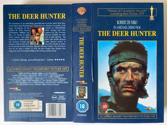 The Deer Hunter (Michael Cimino Film) [1978] Robert De Niro, Christopher Walken, John Savage, John Cazale, Meryl Streep & George Dzundza (PAL VHS Cassette Movie)