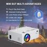 12000Lumens Portable HD LED Projector 1080P Home Theater Multi-Functional Smart Image 4