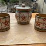 Nicholas  Mosse  Ginger star trio . Storage jar and two large mugs , all first quality and in perfect condition Image 5
