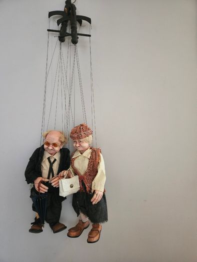 Vintage Czech Figurines Old man Joe and Woman