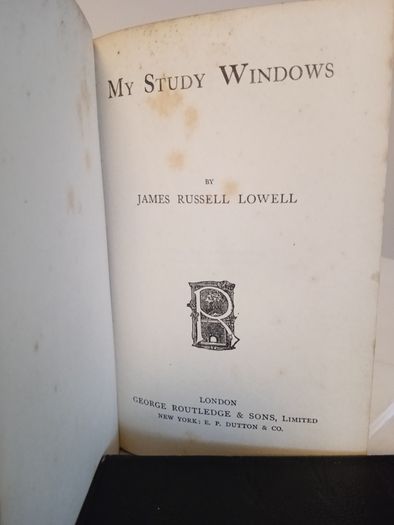 My Study Windows by James Russell Lowell (HQ245)