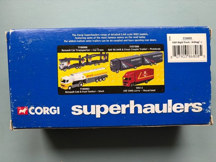 Vintage Corgi - Superhaulers Kelloggs ERF Rigid Truck 2004 1:64 Scale Diecast Model