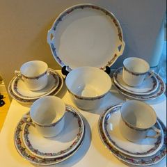 Bargain  buy Pretty Vintage Continental fourteen piece tea set