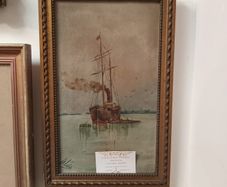Framed Maritime scene c1900