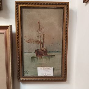 Framed Maritime scene c1900