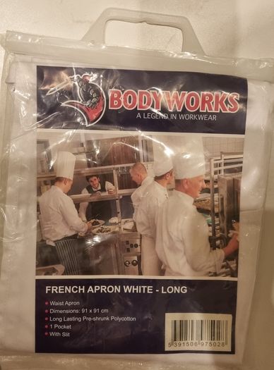 Chef white/ black apron New