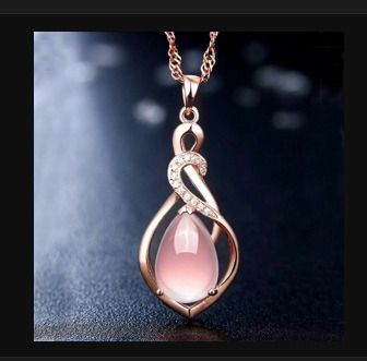 2in1 Beautiful Rose Gold Pendant + Chain - excellent git
