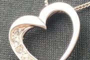 Sterling Silver Love Heart Pendant Set