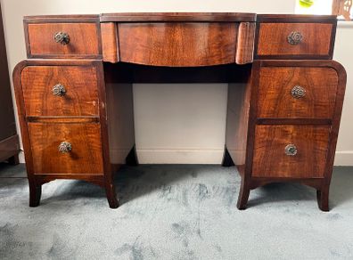 Gorgeous Art Deco Walnut Desk