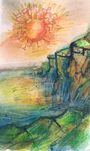Ireland Inspired Aquarell Landscape from the Artist