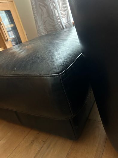 Black leather couch suite of 4 pieces