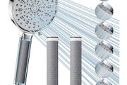 Hard Water Filter Shower Head and Hose, 3 Pack Carbon Shower Filter 6 Spray Mode High Pressure Shower Heads, Water Softener Showerhead for Residual Chlorine Remove, Reduces Dry Itchy Skin