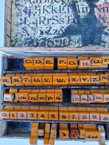Old wooden stamp/print set