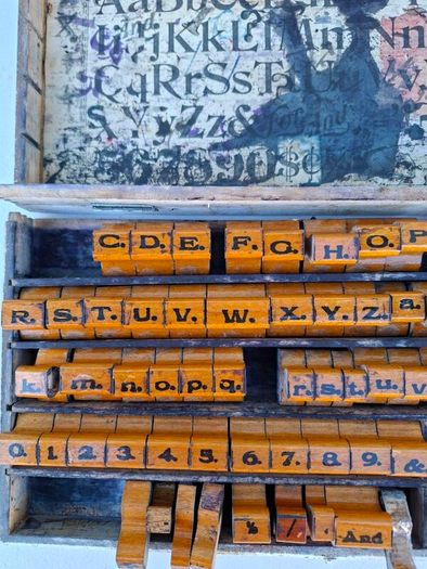 Old wooden stamp/print set