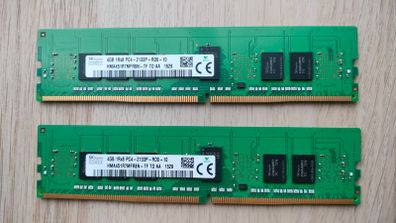 8gb Sk Hynix Ddr4-2133 Ecc Registered Server Ram, 2x4gb, Hma451r7mfr8n-tf