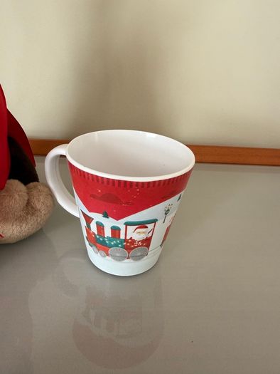 Festive Moose soft toy and Santa Express Childrens Christmas cup