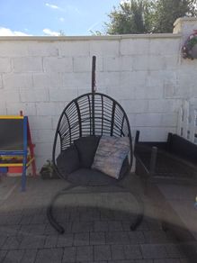 Large Hanging Egg Chair with Cushions