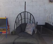 Large Hanging Egg Chair with Cushions