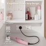 Large Dressing Table with LED Lighting Mirror and Sockets, 12 Jewellery Hooks and 5 Drawers, Dressing Table with Open Shelves for the Bedroom (White) Image 5