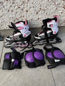 Roller skates and pads