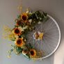 60cm white handpainted bicycle wheel Image 2