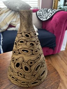 Portuguese coil pottery contemporary lampshade
