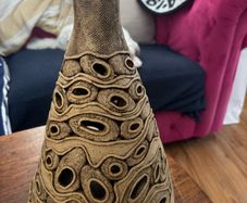 Portuguese coil pottery contemporary lampshade