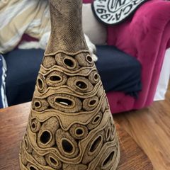 Portuguese coil pottery contemporary lampshade