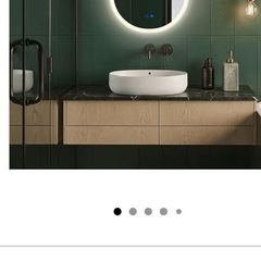 LED bathroom mirror 3 light colours 80x50cm
