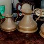 Antique Haystack copper jug set of 7 Image 2