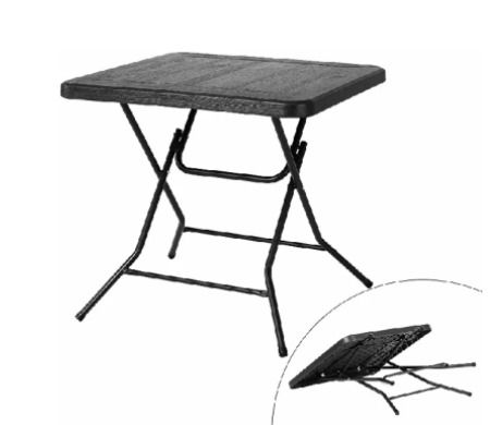 BRAND NEW Folding Table with Steel Frame Legs Wood Grain Foldable Table Outdoor Camping