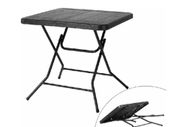 BRAND NEW Folding Table with Steel Frame Legs Wood Grain Foldable Table Outdoor Camping