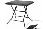 BRAND NEW Folding Table with Steel Frame Legs Wood Grain Foldable Table Outdoor Camping