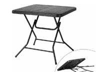 main image for ad BRAND NEW Folding Table with Steel Frame Legs Wood Grain Foldable Table Outdoor Camping