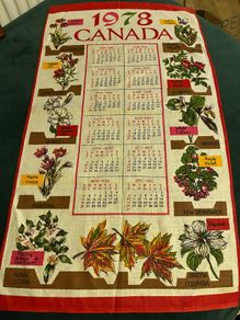 Brand new vintage Canada tea towel 1978