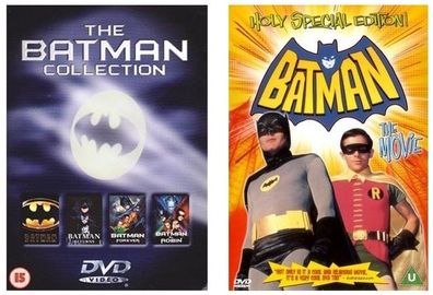 The Batman Movie 4 Disc DVD Collection Boxset with FREE Batman: The Movie 1966 (Brand New)