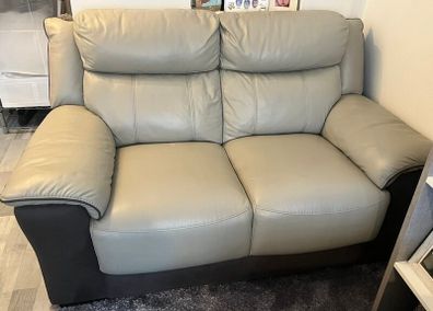 2 Tone Leather & Suede 2 Seater and 3 Seater