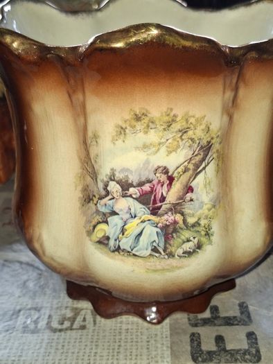 Old Ceramic Indoor Planter Jardiniere or Cachepot, Postage Available or Collection,