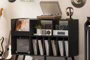 Large Record Player Stand, Turntable Stand with Storage, Vinyl Holder with Display Area, Record Player Table Holds Up to 450 Albums, Record Holder for Music Room Living Room