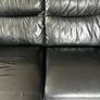 Black L shaped Leather Couch Image 3