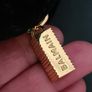 Balmain Black Quilted Velvet Cosmetic Bag, Gold Logo Luxury Pouch Image 9