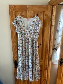White & Multi Colour Pixie Daisy Dress