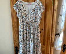 White & Multi Colour Pixie Daisy Dress
